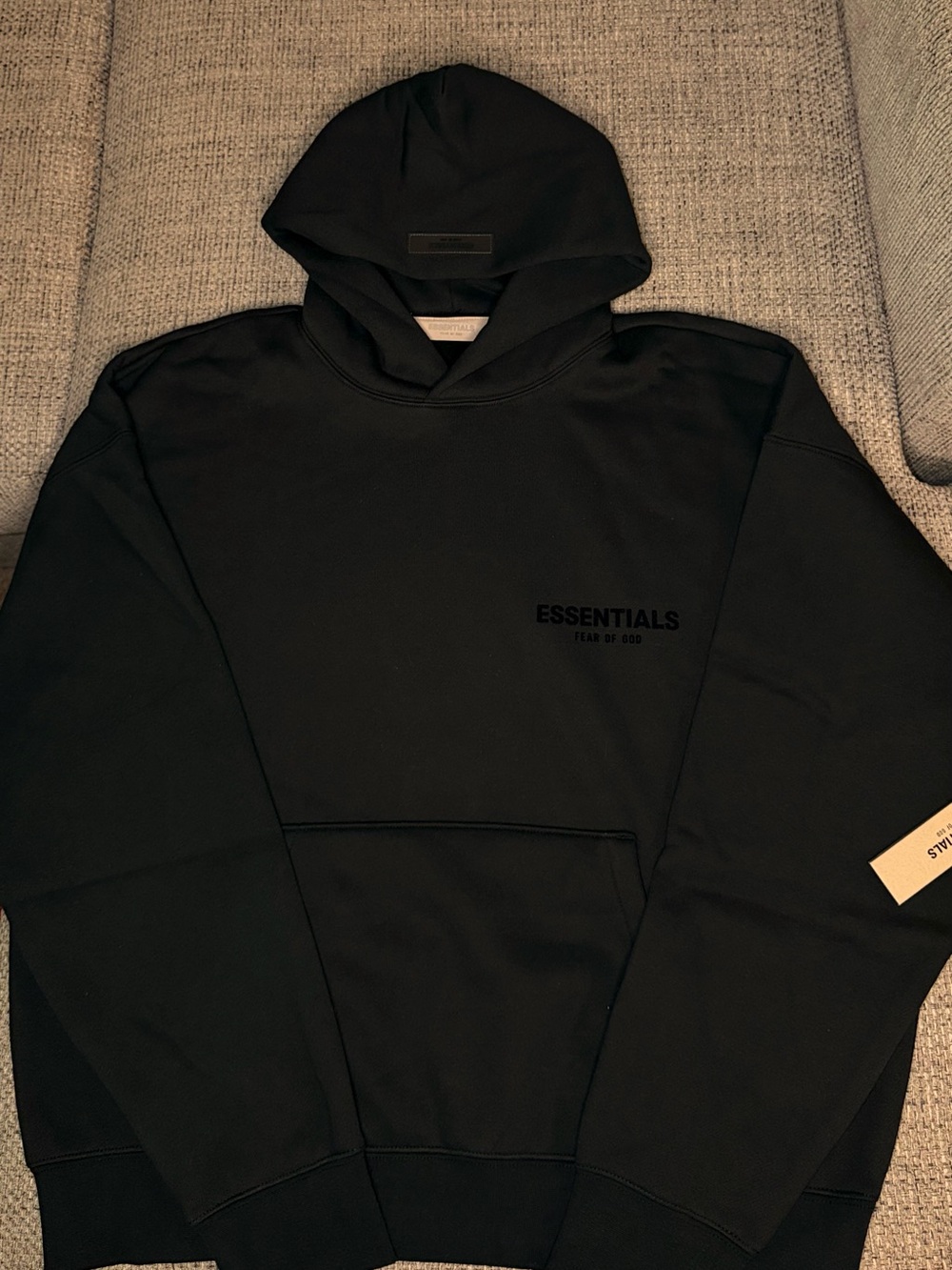 Essentials Fear of God Black Pullover Hoodie